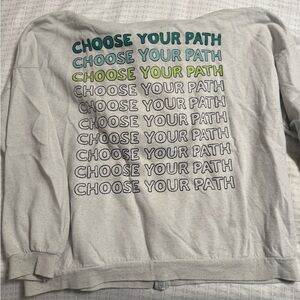 Disney Choose Your Path Baby Yoda Sweatshirt zip up XL